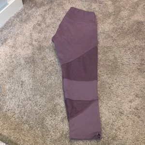 Lavender mid length mesh workout pants